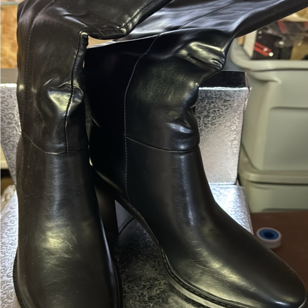 Black Leather Women's Boots